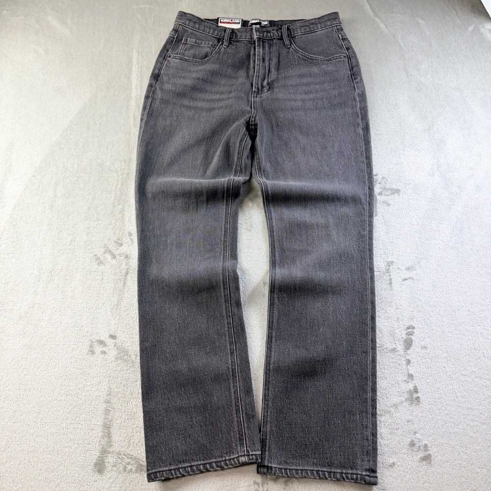 Kirkland Signature Women's High Rise Straight Fit Jeans Black Size 4 28"